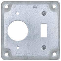 Cooper Crouse-Hinds - Electrical Outlet Box Steel Square Surface Cover - Best Tool & Supply