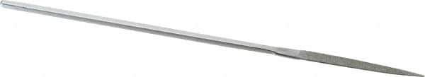 Strauss - 5-1/2" OAL Fine Half Round Needle Diamond File - 11/64" Wide x 1/16" Thick, 1-5/8 LOC, 91 Grit - Best Tool & Supply