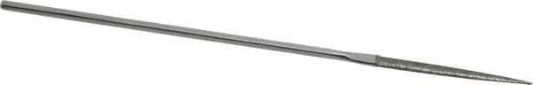 Strauss - 5-1/2" OAL Medium Point Needle Diamond File - 5/32" Wide x 1/16" Thick, 1-5/8 LOC, 126 Grit - Best Tool & Supply