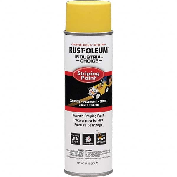 18 fl oz Yellow Striping Paint 150' Coverage at 4″ Wide, Solvent-Based Formula