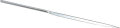 Strauss - 5-1/2" OAL Coarse Barrette Needle Diamond File - 13/64" Wide x 1/16" Thick, 2-3/4 LOC, 181 Grit - Best Tool & Supply