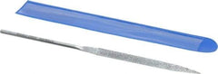 Strauss - 5-1/2" OAL Fine Barrette Needle Diamond File - 13/64" Wide x 1/16" Thick, 2-3/4 LOC, 91 Grit - Best Tool & Supply