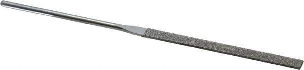 Strauss - 5-1/2" OAL Coarse Equalling Needle Diamond File - 15/64" Wide x 1/16" Thick, 2-3/4 LOC, 181 Grit - Best Tool & Supply