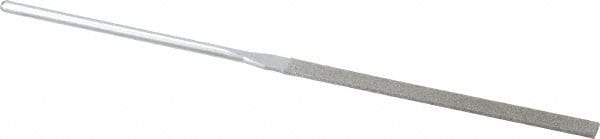 Strauss - 5-1/2" OAL Fine Equalling Needle Diamond File - 15/64" Wide x 1/16" Thick, 2-3/4 LOC, 91 Grit - Best Tool & Supply