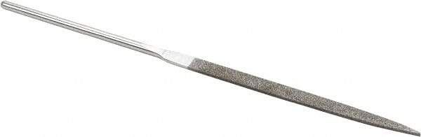 Strauss - 5-1/2" OAL Fine Taper Needle Diamond File - 1/4" Wide x 1/16" Thick, 2-3/4 LOC, 91 Grit - Best Tool & Supply