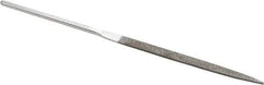 Strauss - 5-1/2" OAL Fine Taper Needle Diamond File - 1/4" Wide x 1/16" Thick, 2-3/4 LOC, 91 Grit - Best Tool & Supply