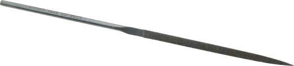 Strauss - 5-1/2" OAL Fine Three Square Needle Diamond File - 9/64" Wide x 9/64" Thick, 2-3/4 LOC, 91 Grit - Best Tool & Supply