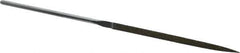 Strauss - 5-1/2" OAL Medium Three Square Needle Diamond File - 9/64" Wide x 9/64" Thick, 2-3/4 LOC, 126 Grit - Best Tool & Supply