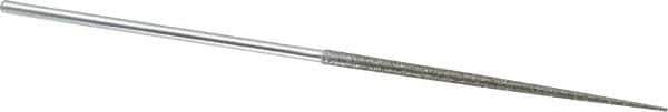 Strauss - 5-1/2" OAL Coarse Round Needle Diamond File - 1/8" Wide x 1/8" Thick, 2-3/4 LOC, 181 Grit - Best Tool & Supply