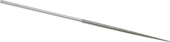 Strauss - 5-1/2" OAL Fine Round Needle Diamond File - 1/8" Wide x 1/8" Thick, 2-3/4 LOC, 91 Grit - Best Tool & Supply