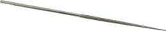 Strauss - 5-1/2" OAL Medium Round Needle Diamond File - 1/8" Wide x 1/8" Thick, 2-3/4 LOC, 126 Grit - Best Tool & Supply