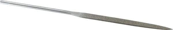 Strauss - 5-1/2" OAL Fine Knife Needle Diamond File - 13/64" Wide x 1/16" Thick, 2-3/4 LOC, 91 Grit - Best Tool & Supply