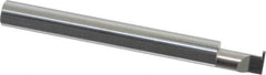 Accupro - 0.0255" Groove Width, 1/4" Min Hole Diam, 3/8" Max Hole Depth, Retaining Ring Grooving Tool - 0.06" Projection, 2-1/8" Shank Length, 2-1/2" OAL, Solid Carbide, Bright Finish - Exact Industrial Supply