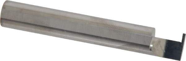 Accupro - 0.04" Groove Width, 3/8" Min Hole Diam, 3/8" Max Hole Depth, Retaining Ring Grooving Tool - 0.11" Projection, 2-1/8" Shank Length, 2-1/2" OAL, Solid Carbide, Bright Finish - Exact Industrial Supply