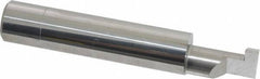 Accupro - 0.157" Groove Width, 1/2" Min Hole Diam, 3/4" Max Hole Depth, Retaining Ring Grooving Tool - 0.16" Projection, 2-1/4" Shank Length, 3" OAL, Solid Carbide, Bright Finish - Exact Industrial Supply