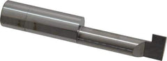 Accupro - 0.251" Groove Width, 1/2" Min Hole Diam, 1-1/2" Max Hole Depth, Retaining Ring Grooving Tool - 0.16" Projection, 1-1/2" Shank Length, 3" OAL, Solid Carbide, Bright Finish - Exact Industrial Supply