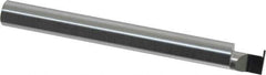 Accupro - 0.0175" Groove Width, 1/4" Min Hole Diam, 1/4" Max Hole Depth, Full Radius Grooving Tool - 0.06" Projection, 2-1/4" Shank Length, 2-1/2" OAL, 0.0088" Radius, Solid Carbide, Bright Finish - Exact Industrial Supply