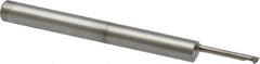 Accupro - 0.3" Cutting Depth, 40 to 80 TPI, 0.06" Diam, Internal Thread, Solid Carbide, Single Point Threading Tool - Bright Finish, 1-1/2" OAL, 1/8" Shank Diam, 0.02" Projection from Edge, 60° Profile Angle - Exact Industrial Supply