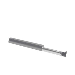 Accupro - 0.6" Cutting Depth, 14 to 40 TPI, 0.23" Diam, Internal Thread, Solid Carbide, Single Point Threading Tool - Bright Finish, 2-1/2" OAL, 5/16" Shank Diam, 0.055" Projection from Edge, 60° Profile Angle - Exact Industrial Supply