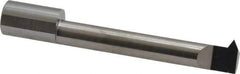 Accupro - 1.8" Cutting Depth, 8 to 32 TPI, 0.36" Diam, Internal Thread, Solid Carbide, Single Point Threading Tool - Bright Finish, 3" OAL, 3/8" Shank Diam, 0.08" Projection from Edge, 60° Profile Angle - Exact Industrial Supply