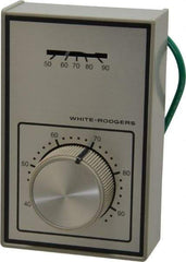 White-Rodgers - 40 to 90°F, 1 Heat, 1 Cool, Light-Duty Line Voltage Thermostat - 120 to 277 Volts, SPDT Switch - Best Tool & Supply