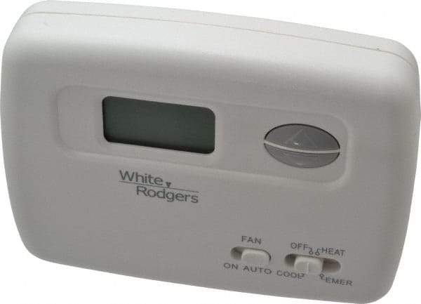 White-Rodgers - 45 to 99°F, 2 Heat, 1 Cool, Economy Digital Heat Pump Thermostat (Hardwired with Battery Back-Up) - 20 to 30 Volts, Electronic Switching Switch - Best Tool & Supply