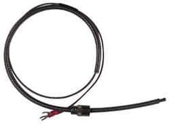 Thermo Electric - 32 to 900°F, J Universal Temp, Thermocouple Probe - 4 Ft. Cable Length, Stripped Ends with Spade Lugs, 1/4 Inch Probe Sheath Length, 1 Sec Response Time - Best Tool & Supply