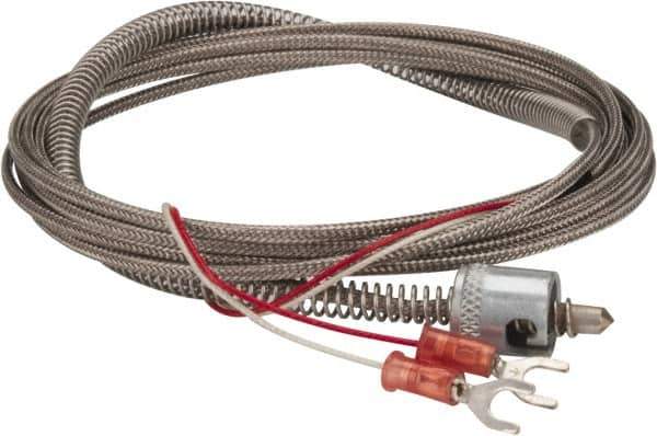 Thermo Electric - 32 to 900°F, J Universal Temp, Thermocouple Probe - 9-1/2 Ft. Cable Length, Stripped Ends with Spade Lugs, 1/4 Inch Probe Sheath Length, 1 Sec Response Time - Best Tool & Supply