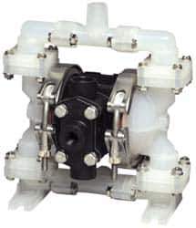 SandPIPER - 1/4" NPT, Nonmetallic, Air Operated Diaphragm Pump - Santoprene Diaphragm, Conductive Acetal Housing - Best Tool & Supply