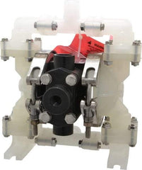 SandPIPER - 1/4" NPT, Nonmetallic, Air Operated Diaphragm Pump - PTFE Diaphragm, Polypropylene Housing - Best Tool & Supply