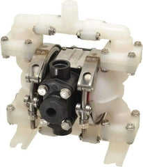 SandPIPER - 1/4" NPT, Nonmetallic, Air Operated Diaphragm Pump - Santoprene Diaphragm, Kynar Housing - Best Tool & Supply