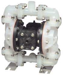 SandPIPER - 1/2" NPT, Nonmetallic, Air Operated Diaphragm Pump - Santoprene Diaphragm, Kynar Housing - Best Tool & Supply