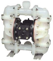 SandPIPER - 3/4" NPT, Nonmetallic, Air Operated Diaphragm Pump - PTFE Diaphragm, Polypropylene Housing - Best Tool & Supply