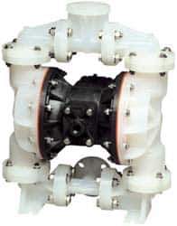 SandPIPER - 1" NPT, Nonmetallic, Air Operated Diaphragm Pump - Santoprene Diaphragm, Polypropylene Housing - Best Tool & Supply