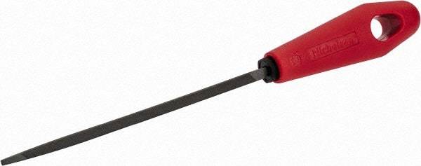 Nicholson - 6" Long, Taper American-Pattern File - Single Cut, Handle - Best Tool & Supply