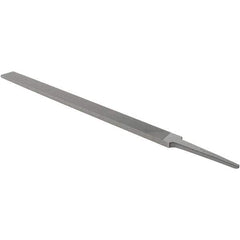 Nicholson - 10" Standard Precision Swiss Pattern Regular Pillar File - Double Cut, With Tang - Best Tool & Supply