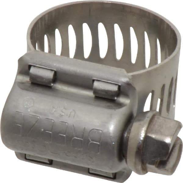 IDEAL TRIDON - SAE Size 06, 7/16 to 25/32" Diam, Stainless Steel MS Series MIL-Spec Worm Drive Clamp - 1/2" Wide, Material Grade 300 SERIES, Series MS Mil Spec - Best Tool & Supply