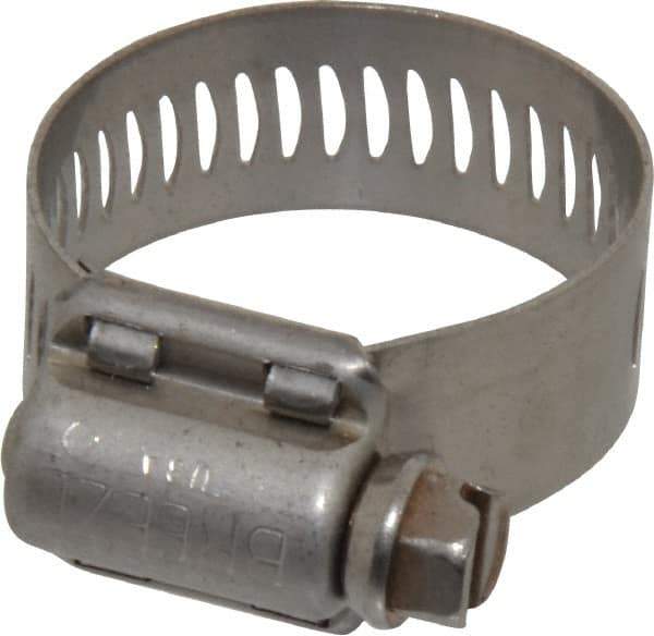 IDEAL TRIDON - SAE Size 12, 11/16 to 1-1/4" Diam, Stainless Steel MS Series MIL-Spec Worm Drive Clamp - 1/2" Wide, Material Grade 300 SERIES, Series MS Mil Spec - Best Tool & Supply