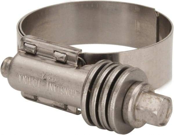 IDEAL TRIDON - Stainless Steel Auto-Adjustable Worm Drive Clamp - 1/2" Wide x 1/2" Thick, 13/16" Hose, 13/16 to 1-3/4" Diam - Best Tool & Supply