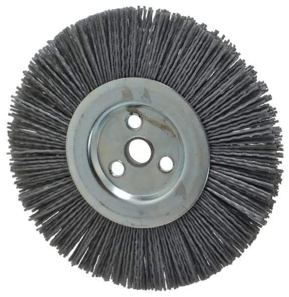 Dico - 6" OD, 5/8" Arbor Hole, Crimped Nylon Wheel Brush - 3/8" Face Width - Best Tool & Supply