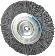 Dico - 8" OD, 5/8" Arbor Hole, Crimped Nylon Wheel Brush - 3/8" Face Width - Best Tool & Supply