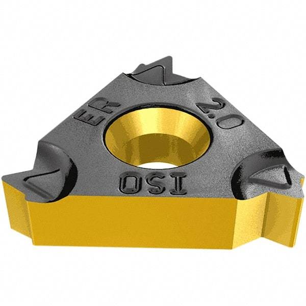 Iscar - 16EL External Left Hand ISO Laydown Threading Insert - Grade IC908, TiAlN Coated Carbide, 9.53mm Inscribed Circle - Best Tool & Supply