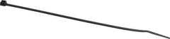 Made in USA - 6-3/16" Long Black Nylon Standard Cable Tie - 18 Lb Tensile Strength, 1.07mm Thick, 38.1mm Max Bundle Diam - Best Tool & Supply