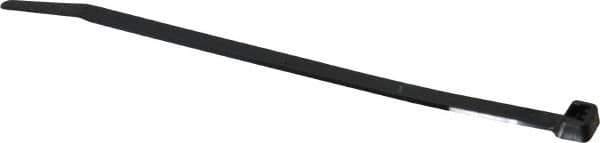 Made in USA - 8.7" Long Black Nylon Standard Cable Tie - 120 Lb Tensile Strength, 1.93mm Thick, 52.3mm Max Bundle Diam - Best Tool & Supply