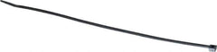 Made in USA - 8-7/8" Long Black Nylon Standard Cable Tie - 40 Lb Tensile Strength, 1.24mm Thick, 60.33mm Max Bundle Diam - Best Tool & Supply