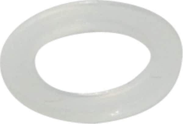 Made in USA - #12 Screw, Grade 6/6 Nylon Standard Flat Washer - 1/4" ID x 3/8" OD, 0.031" Thick, Plain Finish - Best Tool & Supply