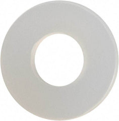 Made in USA - #4 Screw, Grade 6/6 Nylon Standard Flat Washer - 0.12" ID x 0.28" OD, 0.031" Thick, Plain Finish - Best Tool & Supply