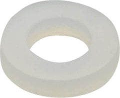 Made in USA - #6 Screw, Grade 6/6 Nylon Standard Flat Washer - 0.162" ID x 0.312" OD, 0.062" Thick, Plain Finish - Best Tool & Supply