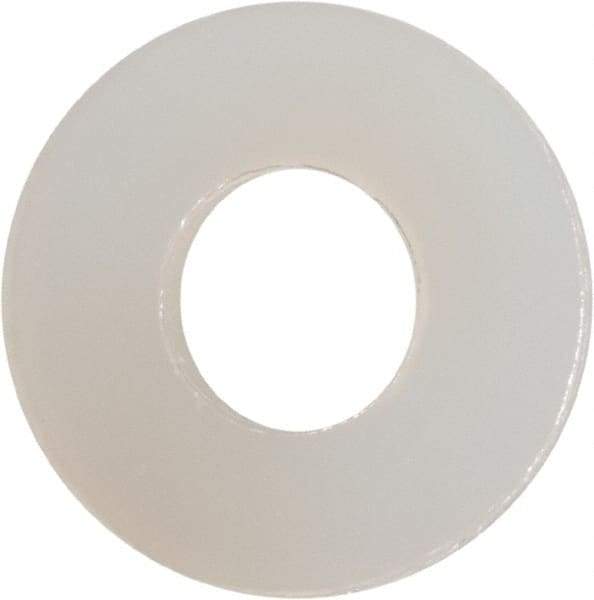 Made in USA - #8 Screw, Grade 6/6 Nylon Standard Flat Washer - 0.177" ID x 0.408" OD, 0.062" Thick, Plain Finish - Best Tool & Supply