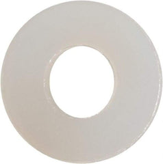 Made in USA - #8 Screw, Grade 6/6 Nylon Standard Flat Washer - 0.177" ID x 0.408" OD, 0.062" Thick, Plain Finish - Best Tool & Supply